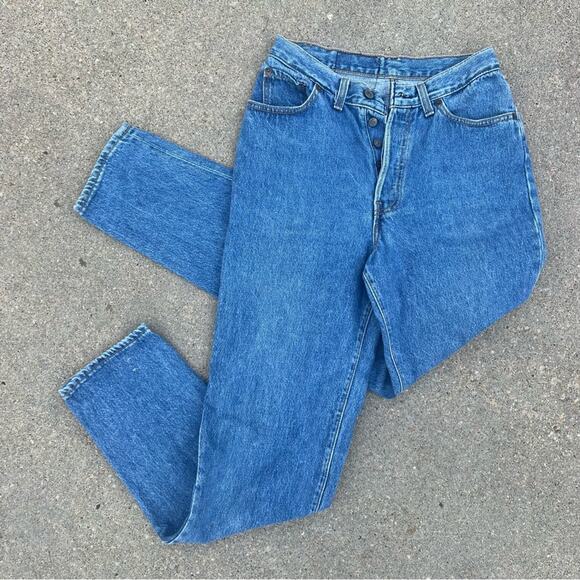 Vintage 80s Levi’s 501 button fly women’s jeans Tag 9 Fits size 25 - Picture 1 of 11